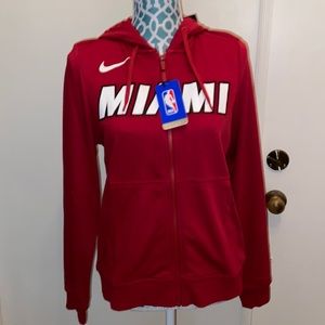 NWT NIKE Miami Heat NBA Hoodie Zip Up Jacket Size M